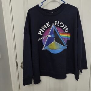 Pink Floyd Graphic Sweatshirt Blue with Rainbow Prism Unisex Size 3X (24W-26W)